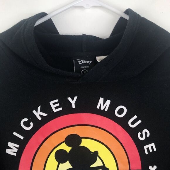 Disney Collection by Neff. Mickey Mouse Rainbow Graphic Black Hoodie - Picture 4 of 11